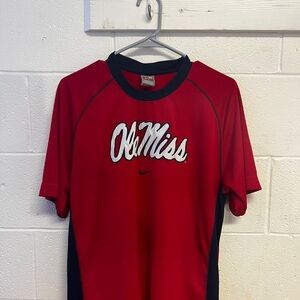 Nike Ole Miss Red and Blue T-Shirt